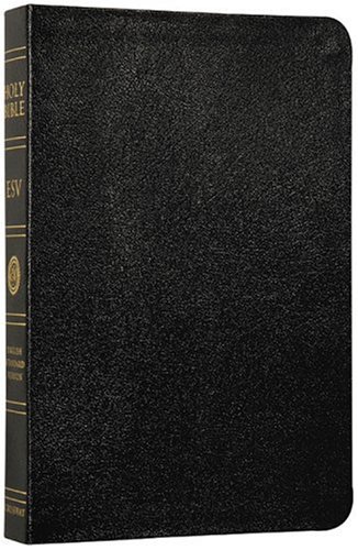 ESV Large Print Bible, Premium Bonded Leather, Black, Red Letter Text under The Books Store