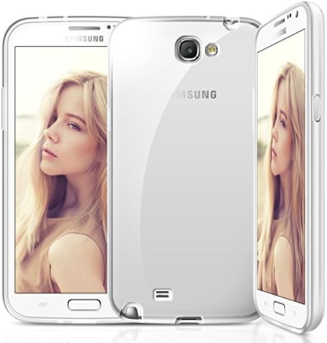 Samsung Galaxy Note 2 Case,EmoTech Scratch-Resistant Slim Clear Silicone Cover for Galaxy Note 2 with Bumper Hard Back Soft Sides TPU Rubber Case