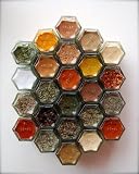 Magnetic Spice Rack for your Fridge (Includes 24 EMPTY Jars Hand-Stamped with Customized Spice Names from Your Pantry)
