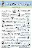 Hot Off the Press Acrylic Stamps 5-1/2 Inch by 7 Inch Sheet, Tiny Words and Images