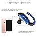 Bluetooth Headphone, Wireless Headset T2, Handsfree Earbud with Mic for iPhone and Android (black/blue)