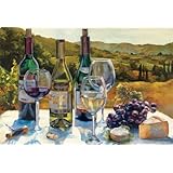 Magic Slice Non-Slip Flexible Cutting Board, Party Size 7-1/2-Inch by 11-Inch, A Wine Tasting by Marilyn Hageman