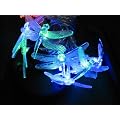 LED SOLAR STRING FAIRY LIGHTS WITH COLOUR CHANGING 3D FIBRE OPTIC ACRYLIC DRAGONFLY ** IDEAL FOR GARDENS **