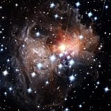 Intricate structures in interstellar dust surround a cool red star Photographic Poster Print by Esa And Nasa, 16x16