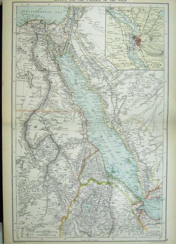 ATLAS EGYPT VALLEY NILE MAP RED SEA CAIRO SOUDAN ARABIA
