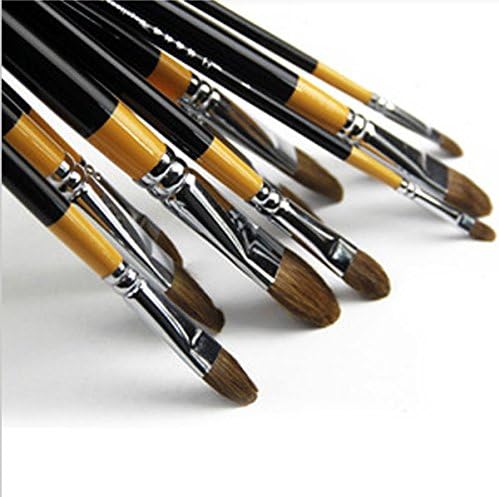 Paint Brush Lot 12pcs/set Paint Brush Watercolor Gouache Brush Different Size Weasel's Hair for School Students Artist