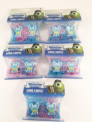 Disney Monsters U Sulley Loom Bands and Charm Pack (200 Bands, 6 Clips and 2 Charm) Pack of 5