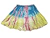Indian Skirt Evening Beach Women Skirts Yellow Blue Tie Dye Crinkle Cotton Mini Skirt
