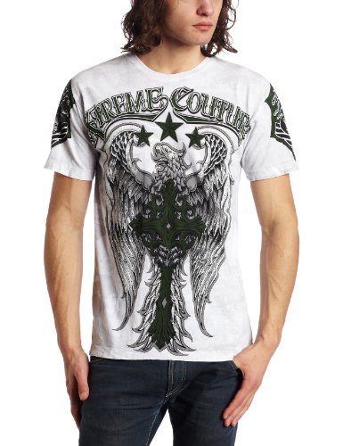 Xtreme Couture Men's Risk Short-Sleeve Tee, White, 