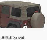07 Jeep Wrangler Unlimited Tinted Window Kit Fits 79137 Sailcloth Replace-A-Top Soft Tops (Also fits OE Soft Tops) - Black Diamond