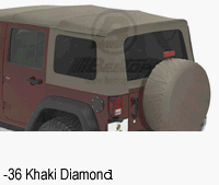 07 Jeep Wrangler Unlimited Tinted Window Kit Fits 79137 Sailcloth Replace-A-Top Soft Tops (Also fits OE Soft Tops) - Black Diamond