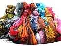 Bewitched Accessories Crinkle Effect Large Silk Twist Scarf in Several Colours
