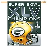 Green Bay Packers Super Bowl XLV 45 Champs Flag