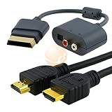 Microsoft Xbox 360 HDMI + Audio Dongle Adapter & Cable