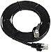 Monoprice Cat5e 10ft Black Flat Patch Cable UTP 30AWG 350MHz Pure Bare Copper Snagless RJ45 Flexboot Series Ethernet Cable