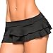 Mapalé by Espiral Women's Flirty Double Layered Ruffle Mini Skirt, Black, Medium/Large