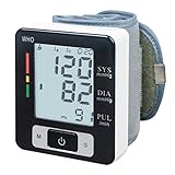 KEDSUM Wrist Digital Blood Pressure Monitor with 90 Memory Capacity ,Two User Modes ,FDA Certified-Black