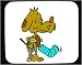 Decorated Mouse Pad with broken, injured, dog, leg