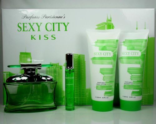 SEXY CITY KISS Women Gift Set Eau de Perfume 3.3oz Spray + 6.8oz S/GEL + 6.8oz B/LOT +