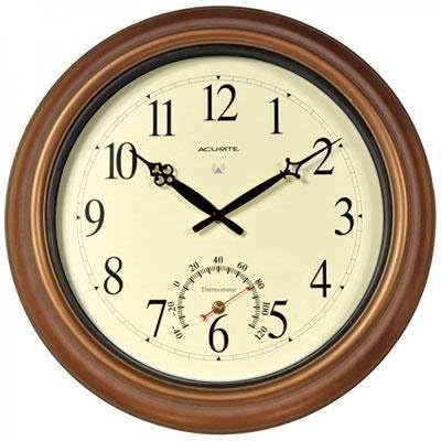 Acurite 18" Copper Indoor Or Outdoor Atomic Clock With Thermometer 50314 "Prod. Type: Lifestyle/Weather Monitoring"