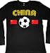 China Flags International Soccer Thermal Shirt, Chinese National Pride Men's Thermal Shirt