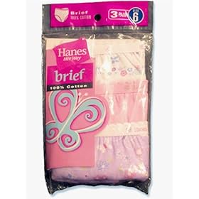 Hanes Girls Cotton Brief 3-Pack - 1397br