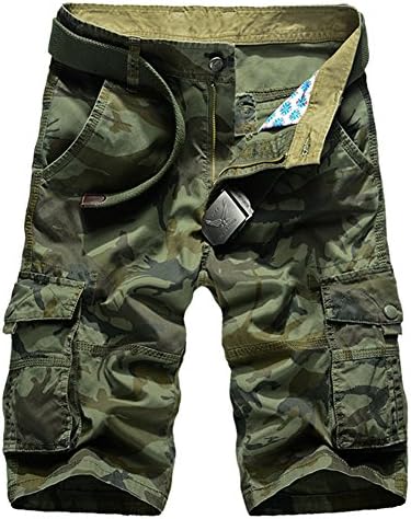 YANJ Men's Woodland Military Cargo Outdoors Pants Combat