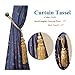 Fabric Bureau A Pair of Elegant Drapery Tiebacks Tassels for Window Home Decoration Chose from Style/Size/Color (Golden L)