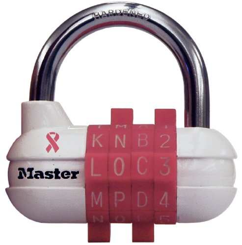 Master Lock 1534DPNK Breast Cancer Research Foundation Password Lock, Pink