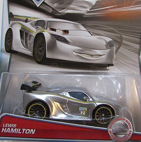 DISNEY PIXAR CARS 2015 RELEASE LEWIS HAMILTON SILVER RACER SERIES EXCLUSIVE DIE-CAST
