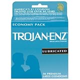 Trojan-Enz Latex Condoms, Lubricated, 36-Count Boxes (Pack of 2)