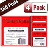 Your Coffee Pod Filters 4 Pack - 160 Total Filters for the Perfect Pod