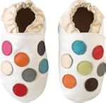 Chaussons B�b� Cuir Souple Les Pois