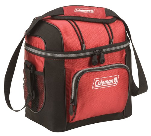 Coleman 9-Can Soft Cooler With Hard Liner, Red