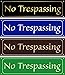 No Trespassing Sign - Classy Look, Durable Steel, Gloss Black Available