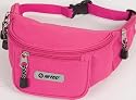 Ladies / Girls Hi Tec Travel Bumbag, Document Passport Holder, Holiday Waist Bum Bag, Hi-Tec FUSCHIA