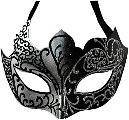 1Bay Women's Scroll Glitter Masquerade Mask O/S Multicolor