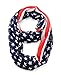 NYFASHION101 Patriotic Additional Stars USA Flag Loop Infinity Scarf NS1437Y