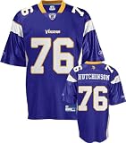 Steve Hutchinson Jersey: Reebok Purple Replica #76 Minnesota Vikings Jersey - X-Large
