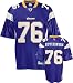 Steve Hutchinson Jersey: Reebok Purple Replica #76 Minnesota Vikings Jersey - X-Large