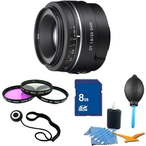 Sony SAL35F18 DT 35mm f/1.8 SAM Lens for Sony Alpha DSLR's Essentials