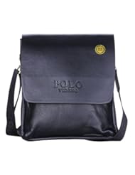 Sports: VIDENG POLO? Classic Vintage Genuine Leather RFID Blocking Secure Cross body Briefcase Business Laptop Messenger Sling Shoulder Bag (S2-black) - VIDENG POLO