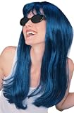 Teal And Black Glamour Wig