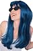 Teal And Black Glamour Wig - Adult Std.