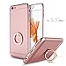 iPhone 6 Plus Case,iPhone 6s Plus Case,Myriann 3 in 1 Ultra Thin Hard Protective Luxury Case Cover for iPhone 6 Plus/iPhone 6s Plus(5.5Inch)with 360 Degree Rotating Ring Kickstand(Rose Gold)