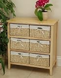 Henley Range 6 Drawer Natural Cabinet