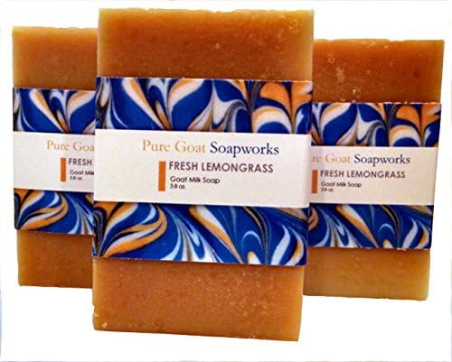 Pure Goat Soapworks Fresh Lemongrass Goat Milk (3-pack)