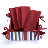 STRIPE BREAD BASKET & 4 NAPKINS