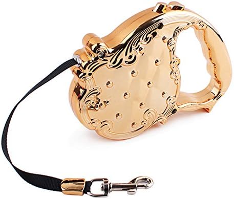 Dog retractable Faypro(TM) High quality retractable dog leads leashes tied the collars free to walking running belt for puppy chihuahua pitbull & cats 3M (gold)