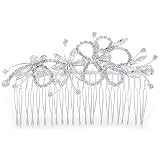 Bling Jewelry Large Botticelli Bridal Crystals Tiara Side Comb
